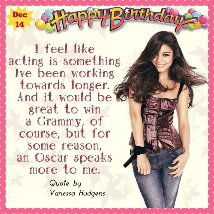 "I feel like acting is something I've been working towards longer. And it would be great to win Grammy, of course, but for some reason, an Oscar speaks more to me." Quote by Vanessa Hudgens